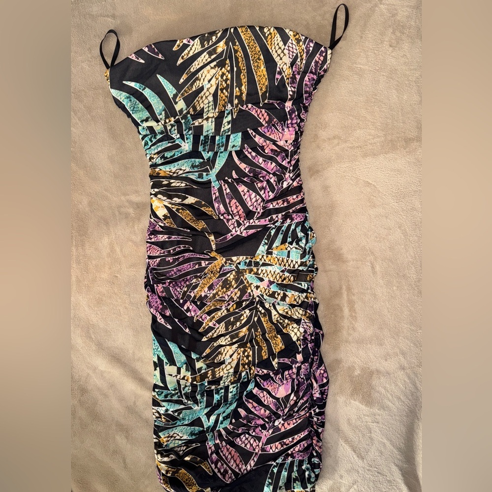 Love J Blue and Pink One Shoulder Bodycon Dress